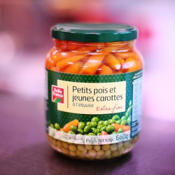 PETITS POIS / CAROTTES A L'ETUVEE